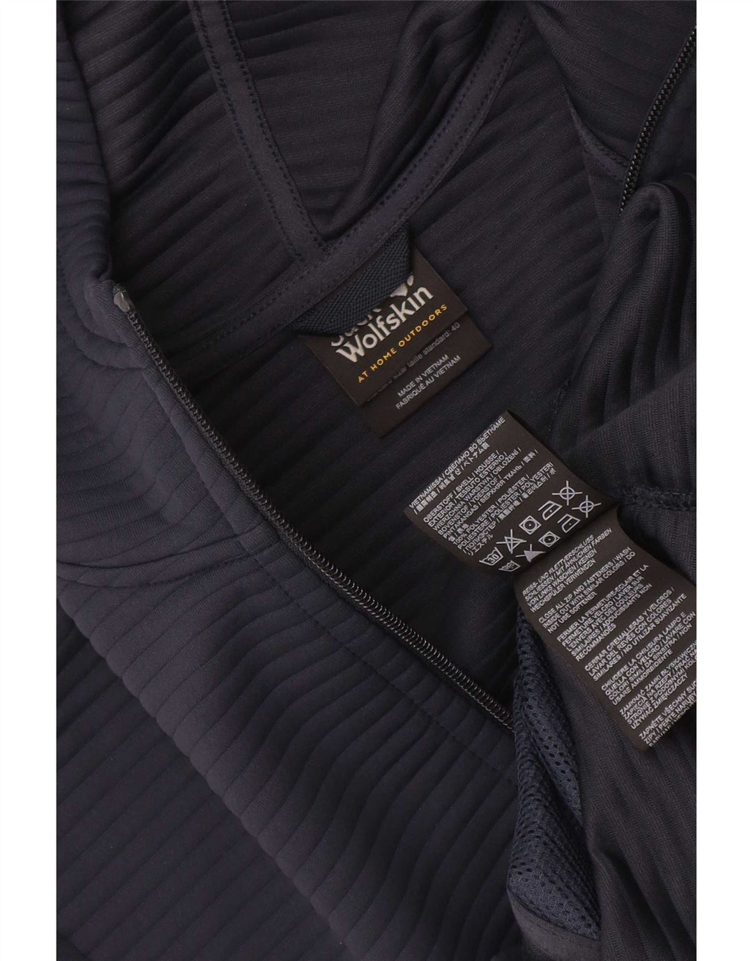 Jack Wolfskin Womens Hooded Tracksuit Top Jacket UK 10/12 Medium Navy Blue