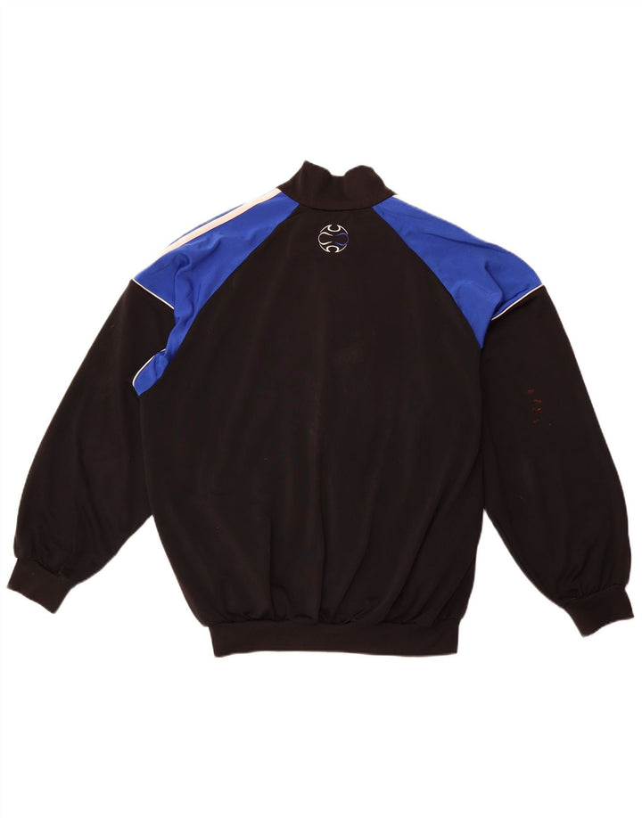 Adidas Mens Tracksuit Top Jacket UK 38/40 Medium Black Polyester