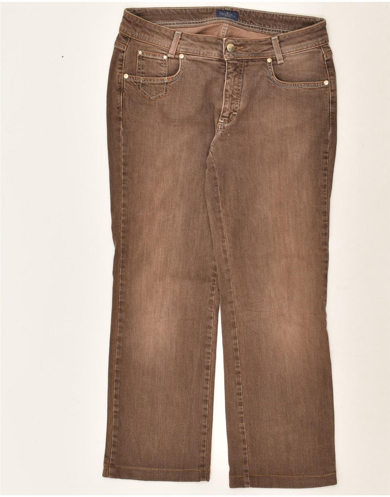 TRUSSARDI Womens Bootcut Jeans W29 L26 Brown Cotton | Vintage Trussardi | Thrift | Second-Hand Trussardi | Used Clothing | Messina Hembry 