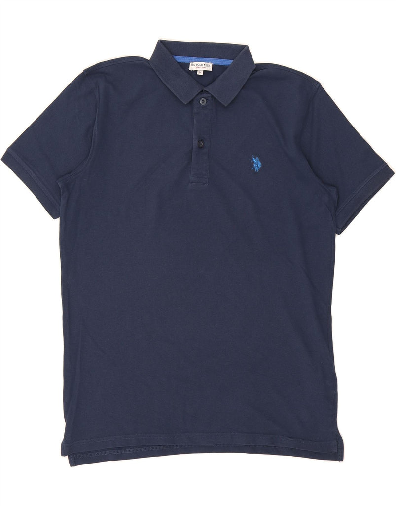 U.S. POLO ASSN. Mens Polo Shirt Medium Navy Blue Cotton Vintage U.S. Polo Assn. and Second-Hand U.S. Polo Assn. from Messina Hembry 