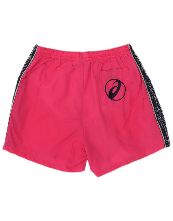 Asics Mens Graphic Swimming Shorts Large  Pink Colourblock Polyamide