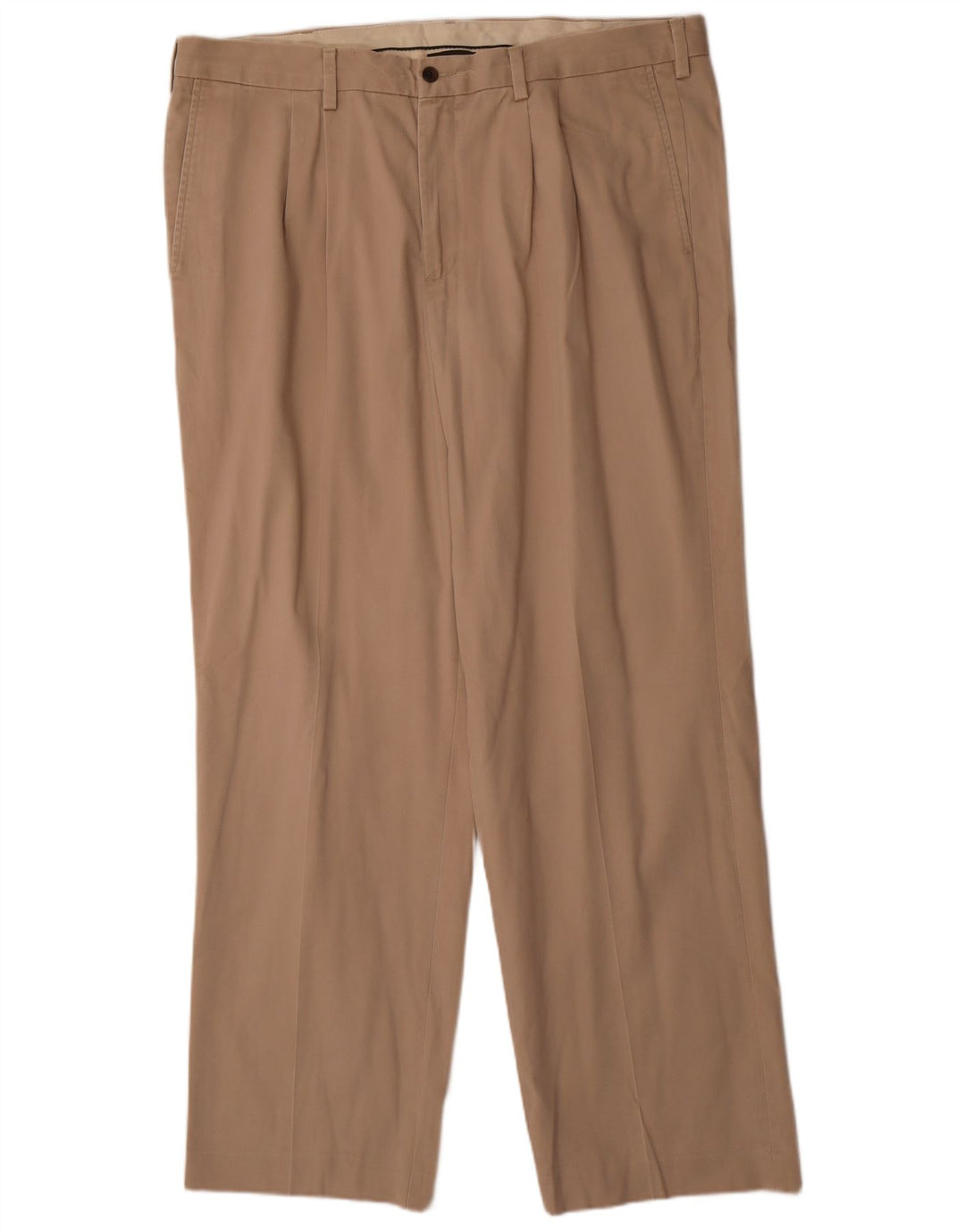 Eddie Bauer Mens Straight Chino Trousers W40 L32 Beige Cotton