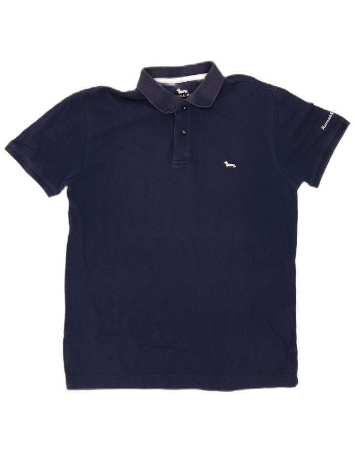 Harmont & Blaine Mens Regular Fit Polo Shirt Small Navy Blue Cotton