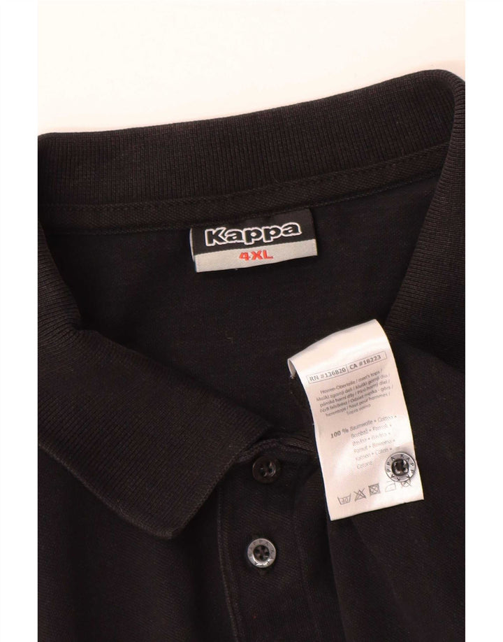 Kappa Mens Polo Shirt 4XL Black Cotton
