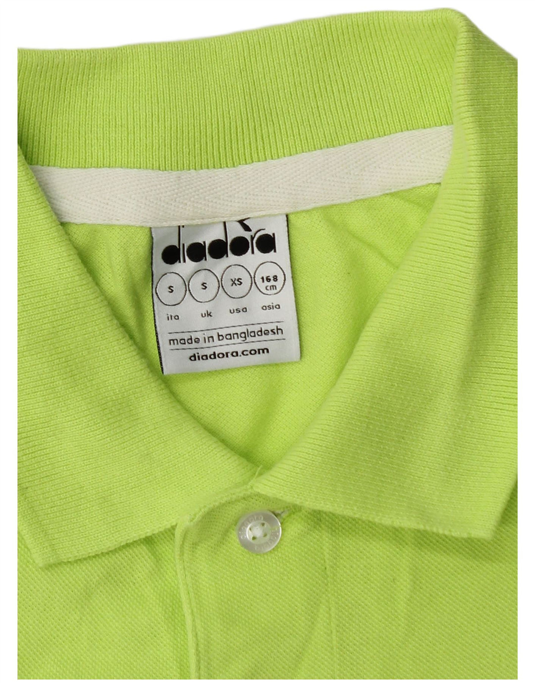 DIADORA Mens Polo Shirt Small Green Cotton