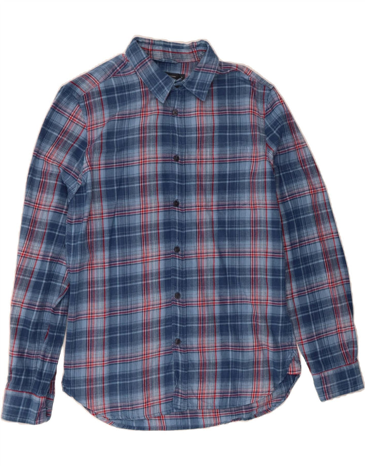 FRENCH CONNECTION Mens Flannel Shirt Small Blue Check Cotton Vintage French Connection and Second-Hand French Connection from Messina Hembry 