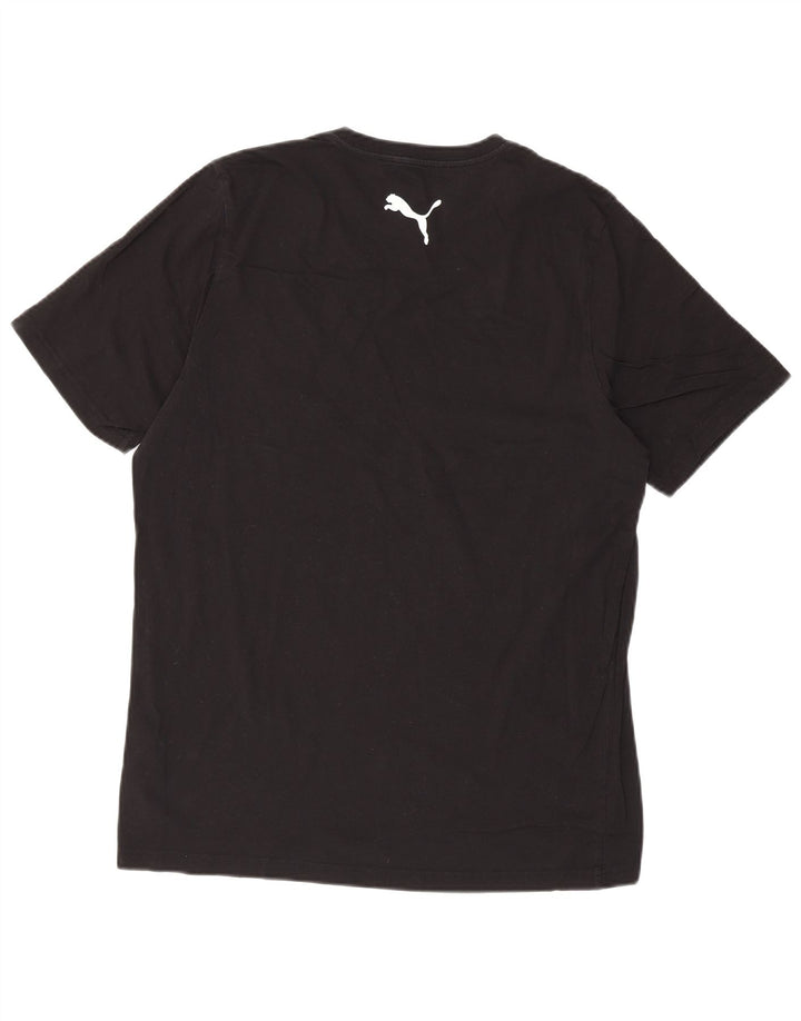 Puma Mens T-Shirt Top Large Black Cotton