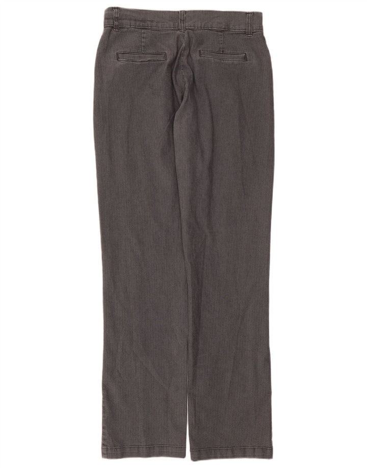 LEE Womens Riders Casual Trousers US 8 Medium W30 L32 Grey Herringbone