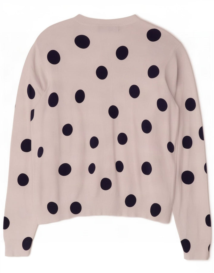 Marks & Spencer Womens Cardigan Sweater UK 18 XL White Geometric