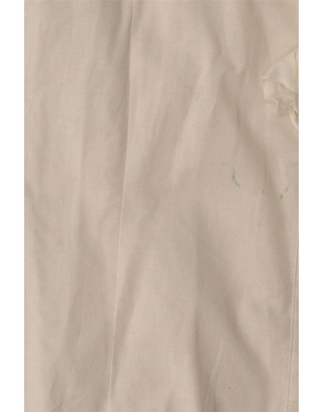 BENETTON Womens Ruffle Front Shirt UK 14 Large Off White