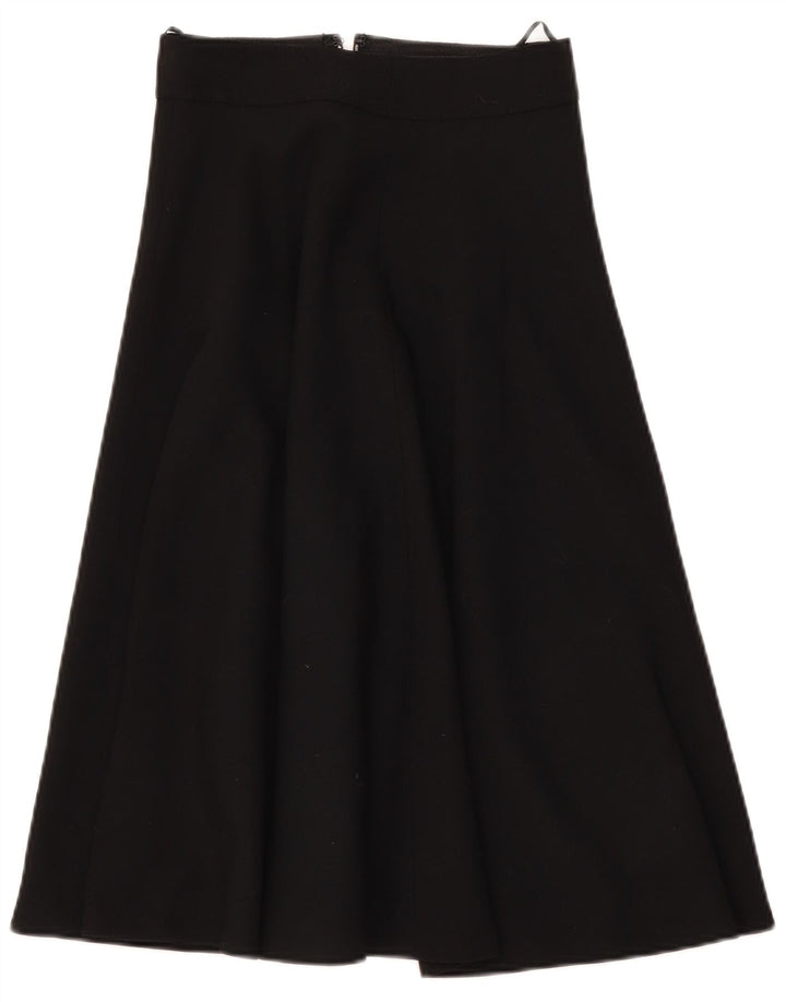 Vintage Womens High Waist A-Line Skirt W28 Medium Black