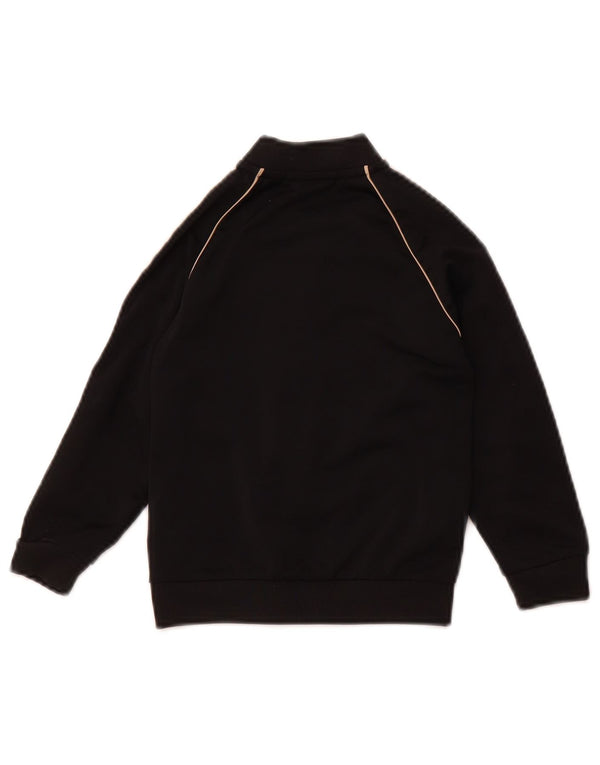 ADIDAS Boys Tracksuit Top Jacket 2-3 Years Black Polyester