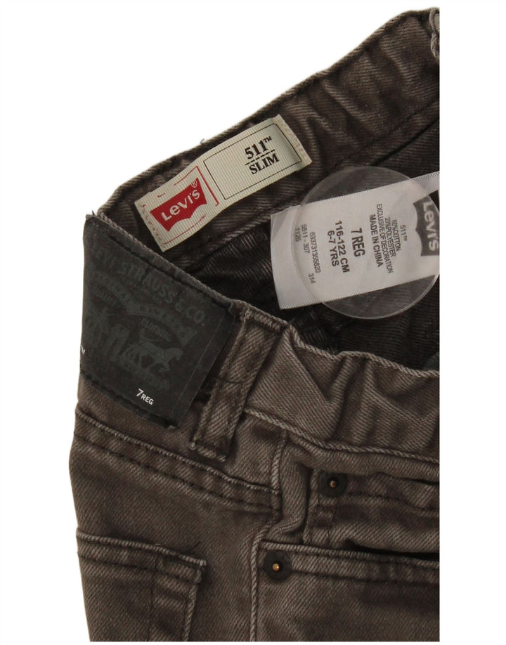 Levi's Boys 511 Slim Jeans 6-7 Years W20 L20 Green Cotton