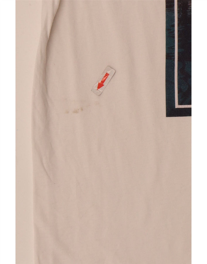 Adidas Mens Graphic T-Shirt Top Large White Cotton