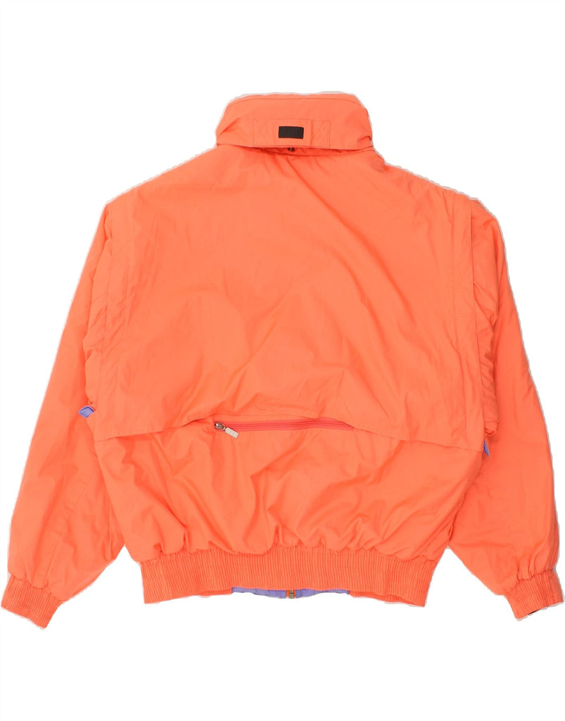 VINTAGE Womens Hooded Windbreaker Jacket UK 12 Medium Orange Polyester | Vintage Vintage | Thrift | Second-Hand Vintage | Used Clothing | Messina Hembry 