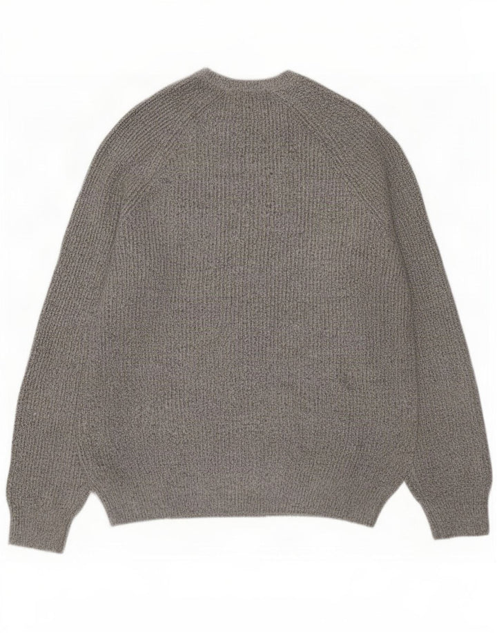 Marks & Spencer Mens Crew Neck Jumper Sweater Medium Grey Flecked Polyamide