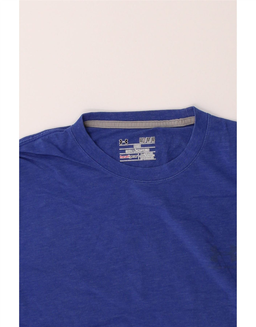 UNDER ARMOUR Mens Heat Gear T-Shirt Top Medium Blue Vintage Under Armour and Second-Hand Under Armour from Messina Hembry 