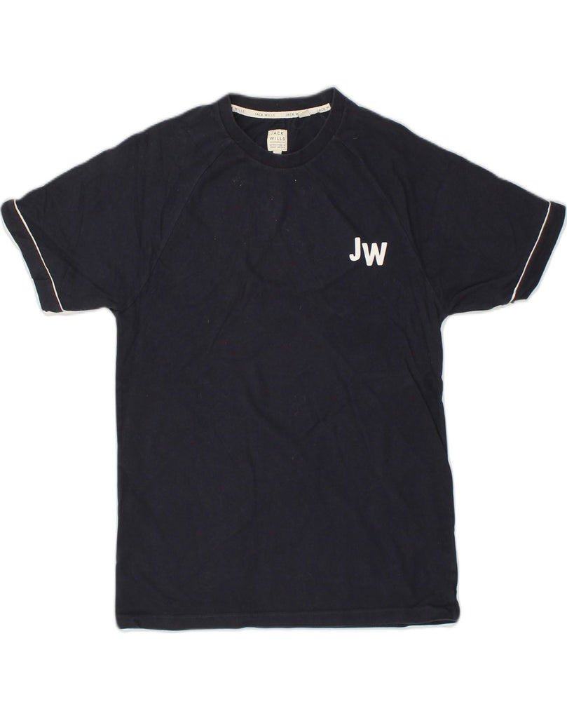 JACK WILLS Mens Graphic T-Shirt Top Medium Navy Blue Cotton | Vintage Jack Wills | Thrift | Second-Hand Jack Wills | Used Clothing | Messina Hembry 