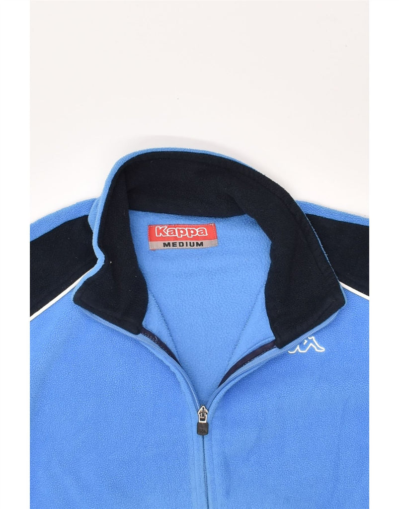 KAPPA Mens Fleece Jacket UK 38 Medium Blue Colourblock Polyester | Vintage Kappa | Thrift | Second-Hand Kappa | Used Clothing | Messina Hembry 