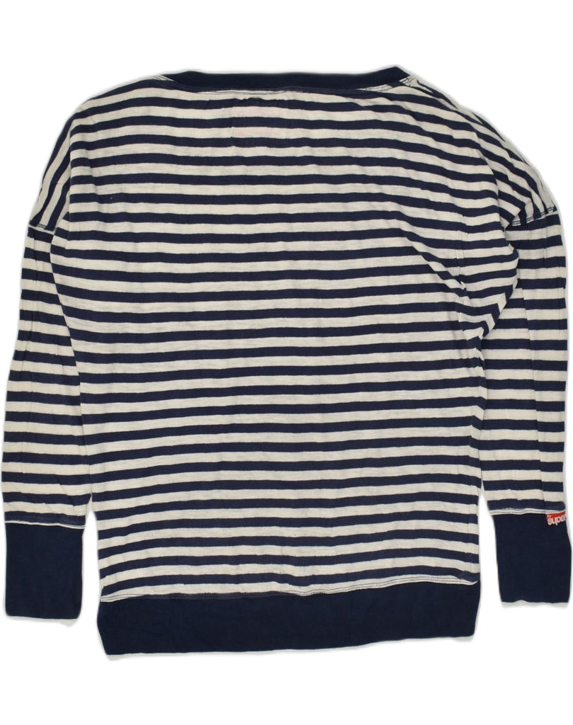 SUPERDRY Mens Graphic Top Long Sleeve Small Navy Blue Striped Nautical | Vintage Superdry | Thrift | Second-Hand Superdry | Used Clothing | Messina Hembry 