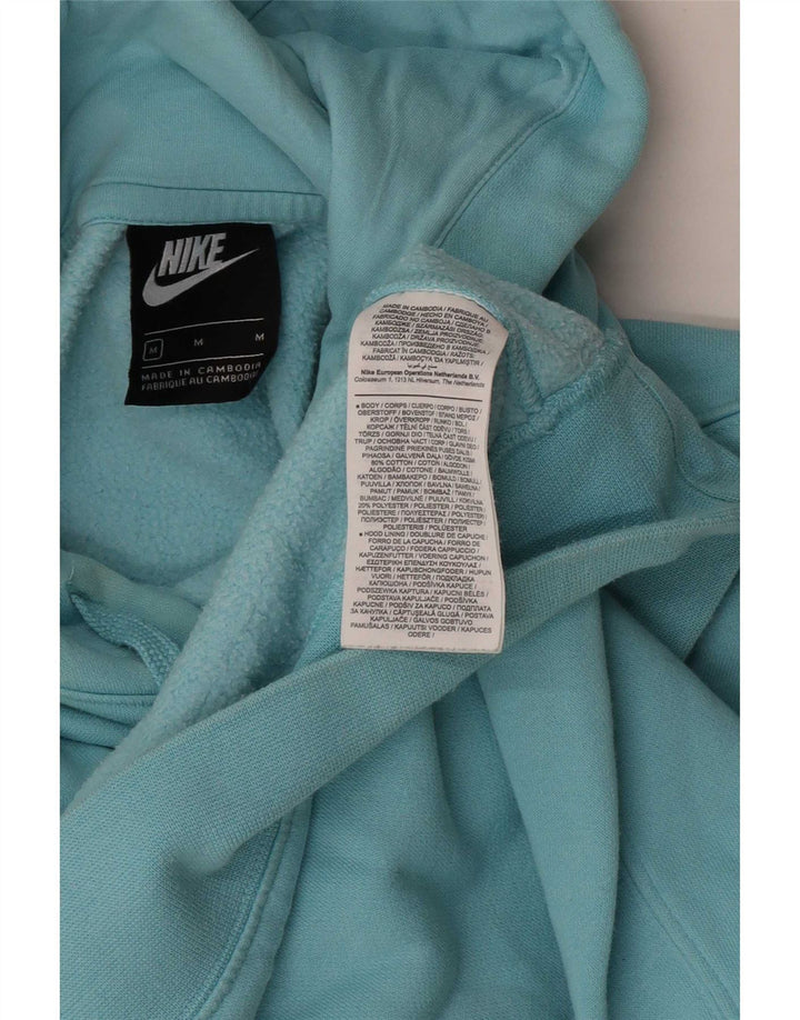 Nike Mens Hoodie Jumper Medium Blue Cotton