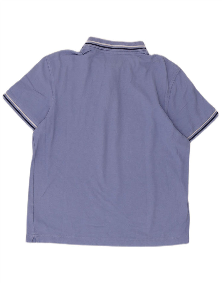 Lotto Mens Polo Shirt Small Blue Striped