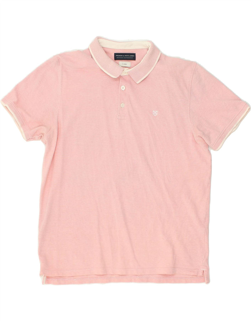 JACK & JONES Mens Premium Polo Shirt XL Pink | Vintage Jack & Jones | Thrift | Second-Hand Jack & Jones | Used Clothing | Messina Hembry 