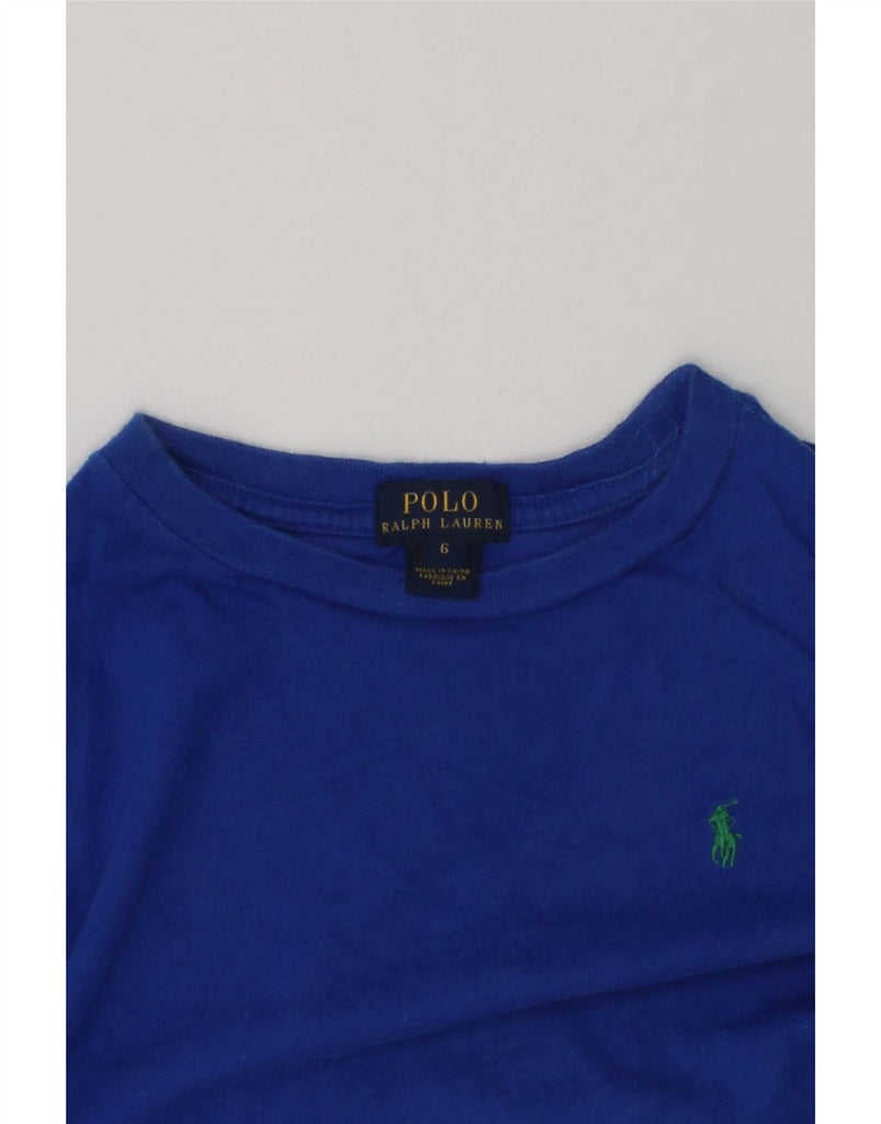 POLO RALPH LAUREN Boys Top Long Sleeve 5-6 Years Blue Cotton | Vintage Polo Ralph Lauren | Thrift | Second-Hand Polo Ralph Lauren | Used Clothing | Messina Hembry 