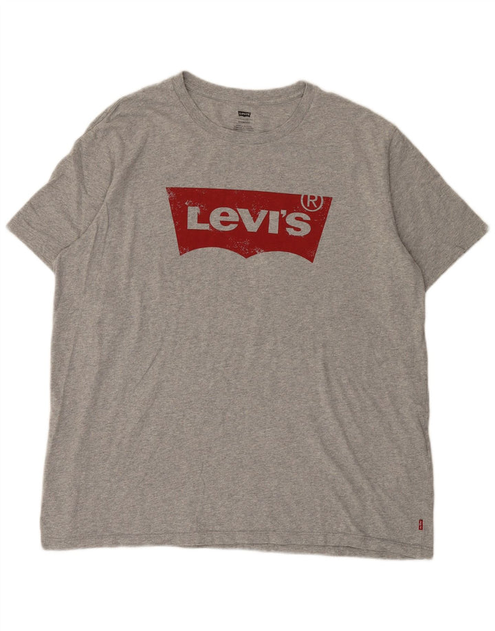 Levi's Mens Standard Graphic T-Shirt Top XL Grey Cotton