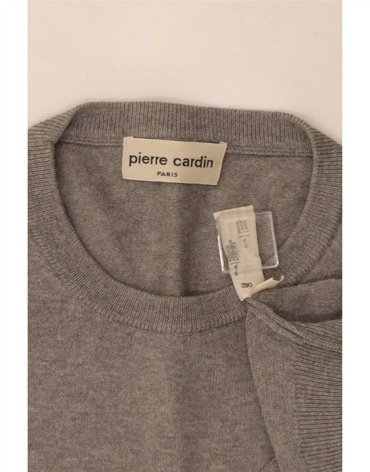 Pierre Cardin Mens Crew Neck Jumper Sweater XL Grey Acrylic