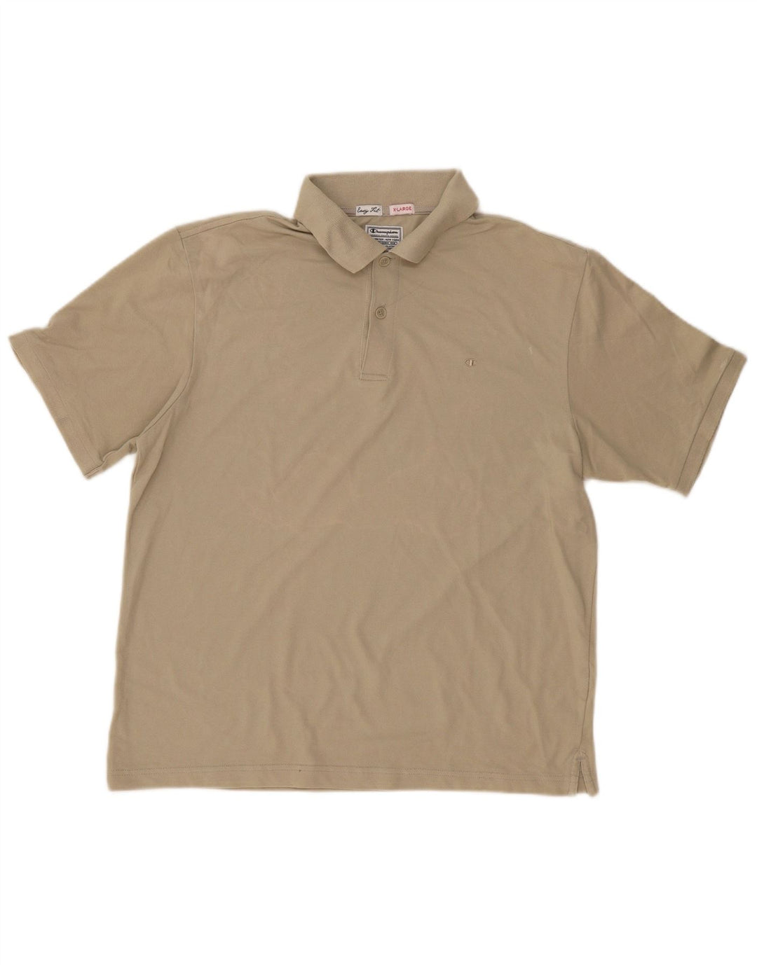 Champion Mens Easy Fit Polo Shirt XL Beige Cotton