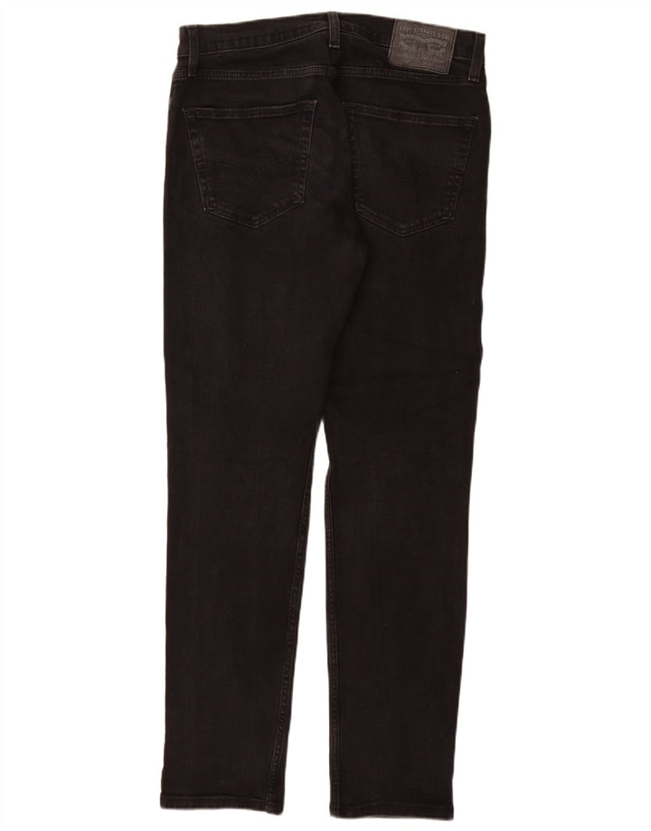 LEVI'S Mens 502 Tapered Jeans W32 L31 Black Cotton