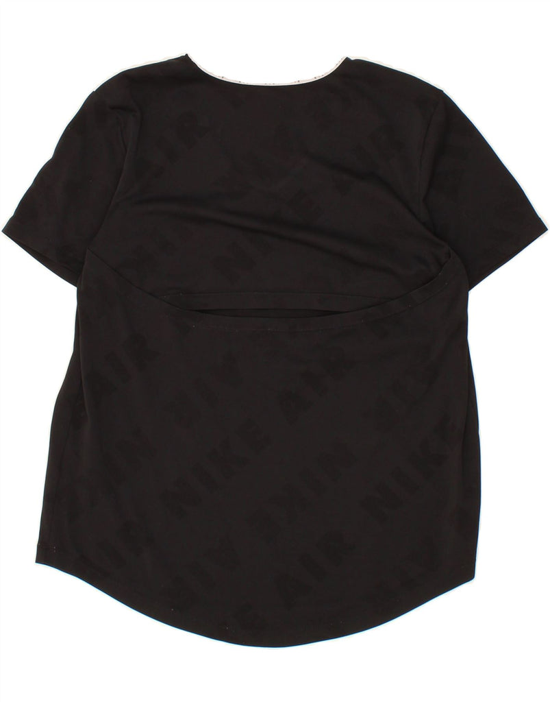 NIKE Womens Dri Fit Graphic T-Shirt Top UK 14 Medium Black Polyester Vintage Nike and Second-Hand Nike from Messina Hembry 