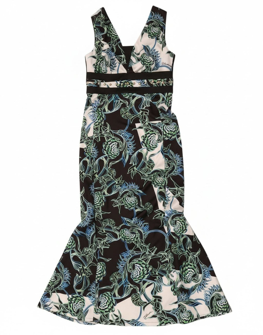 Just Cavalli Womens Graphic Mermaid Dress IT 44 Medium Black Designer