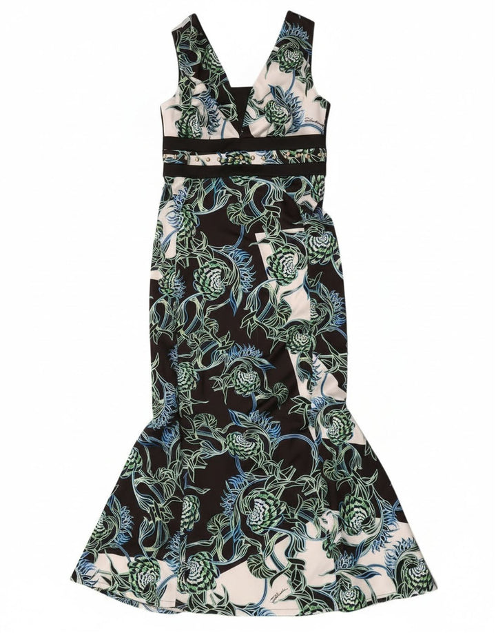 Just Cavalli Womens Graphic Mermaid Dress IT 44 Medium Black Designer