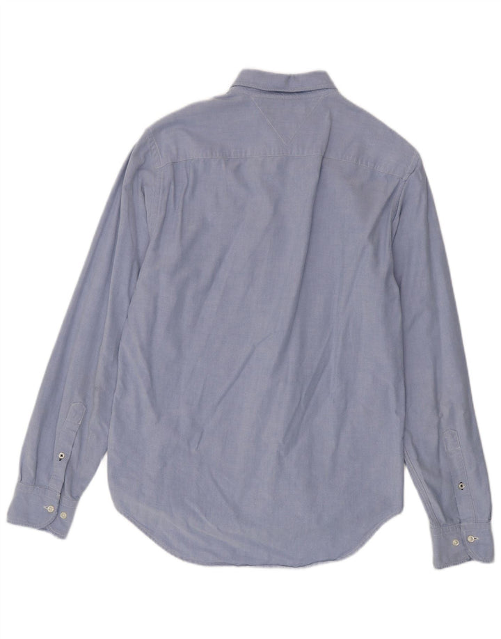 Tommy Hilfiger Mens New York Fit Shirt Medium Blue Cotton