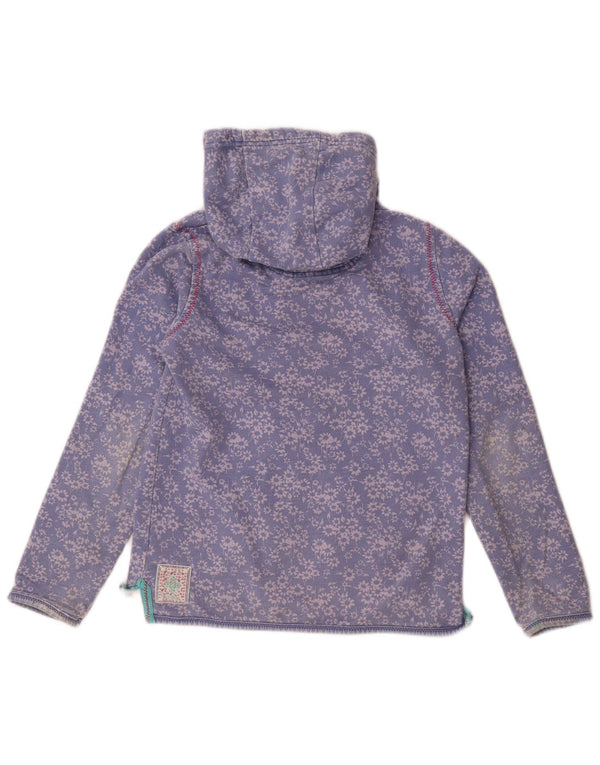 Fat Face Girls Zip Hoodie Sweater 13-14 Years Purple Floral