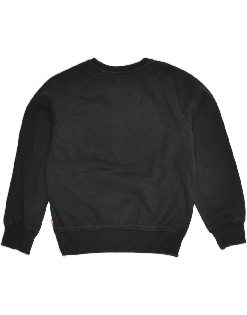 LEVI'S Boys Graphic Sweatshirt Jumper 5-6 Years Medium Black Cotton | Vintage Levi's | Thrift | Second-Hand Levi's | Used Clothing | Messina Hembry 