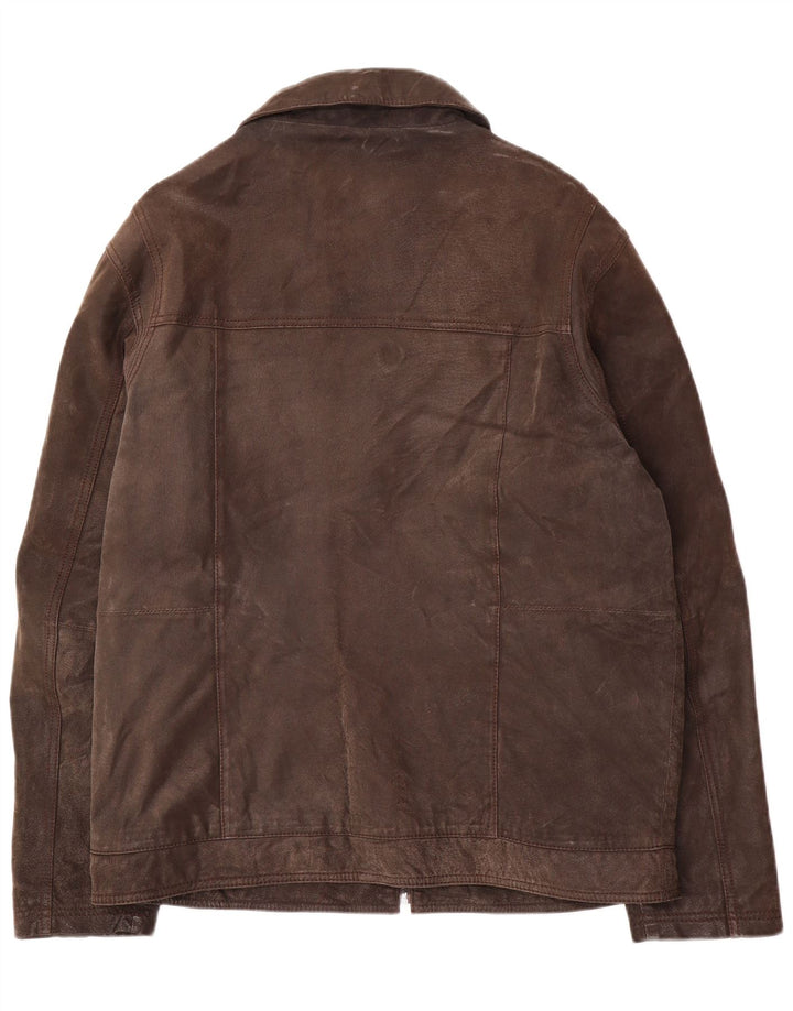 Canda Mens Leather Jacket UK 42 XL Brown Leather