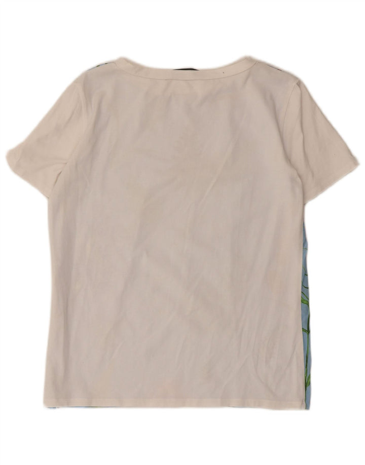Max Mara Womens Weekend T-Shirt Top UK 12 Medium Blue Floral
