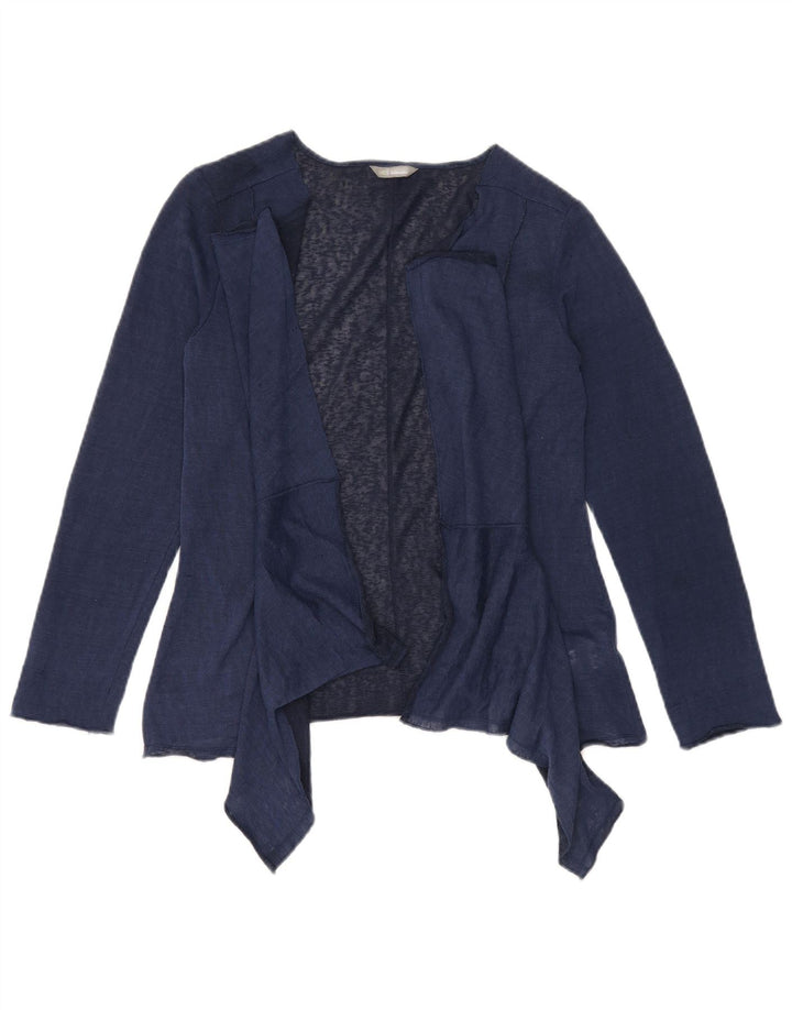 Marks & Spencer Womens Cardigan Sweater UK 10 Small Navy Blue Polyester
