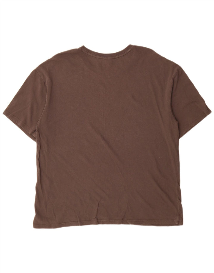Hurley Mens Graphic T-Shirt Top Large Brown