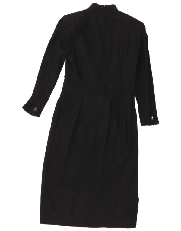 Emanuel Ungaro Womens Long Sleeve Maxi Dress UK 12 Medium Black