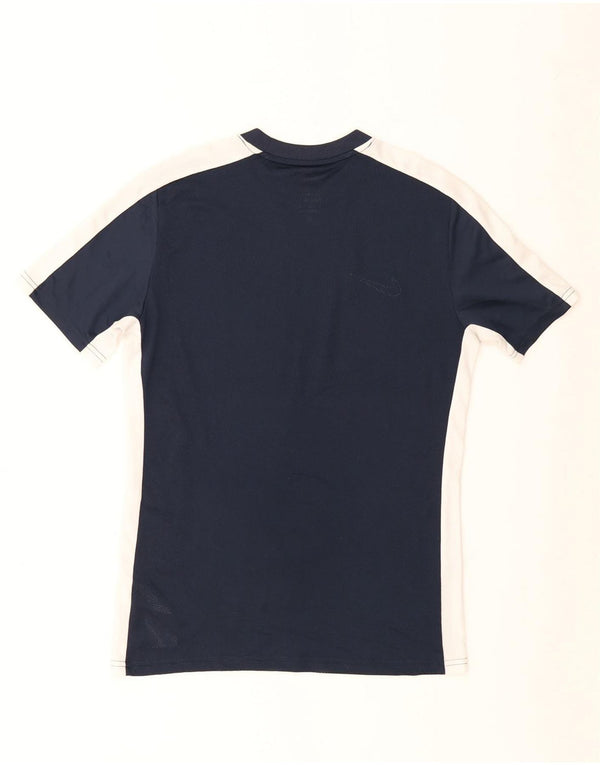 Nike Mens Dri Fit Slim Fit Graphic T-Shirt Top Medium Navy Blue Colourblock