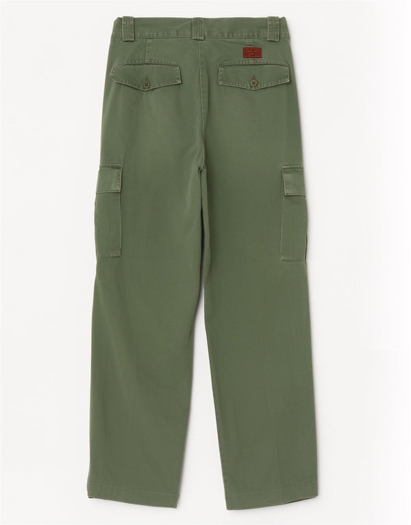 Rifle Mens Tapered Cargo Trousers W28 L30 Green