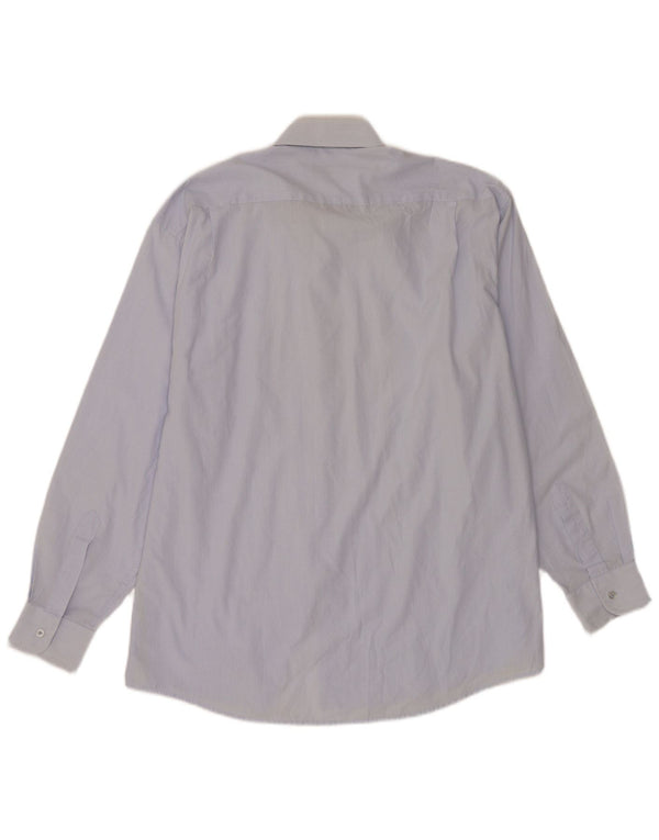 Pierre Cardin Mens Shirt Size 42 16 1/2 Large Blue Pinstripe Cotton