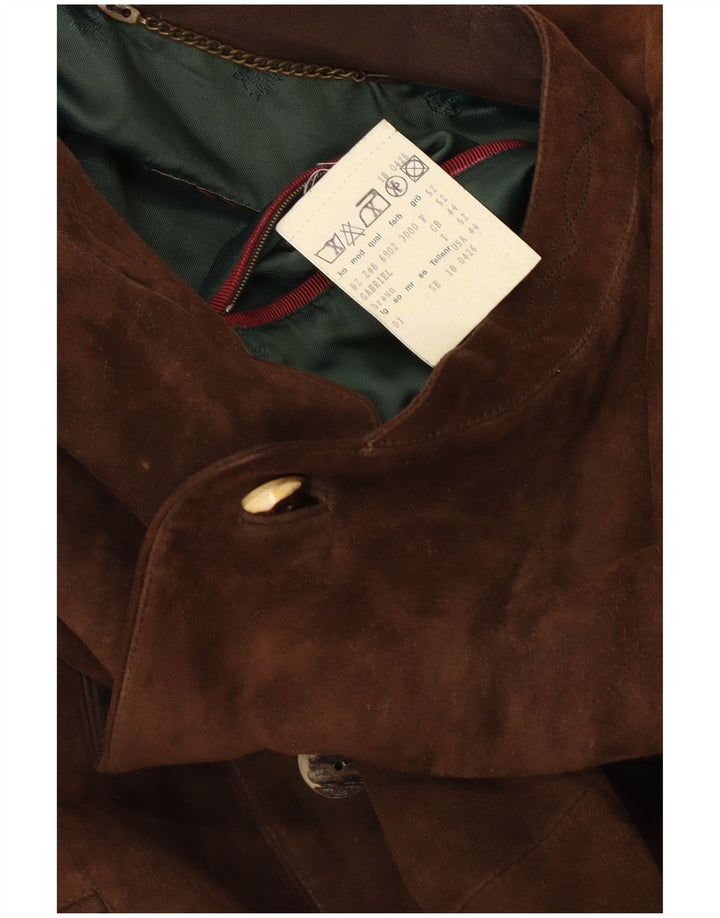 Schneiders Mens Suede Jacket UK 44 2XL Brown Leather Classic