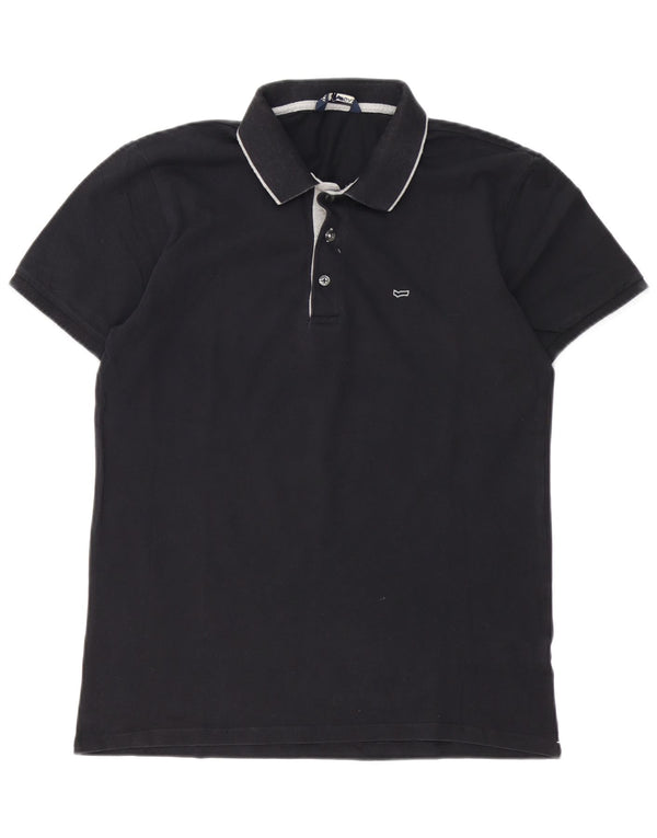 Gas Mens Polo Shirt Medium Black