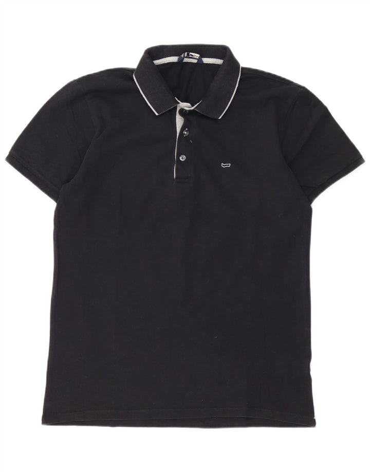 Gas Mens Polo Shirt Medium Black