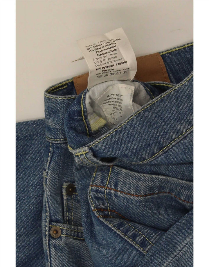 Dondup Mens Distressed Slim Jeans W33 L32 Blue Cotton